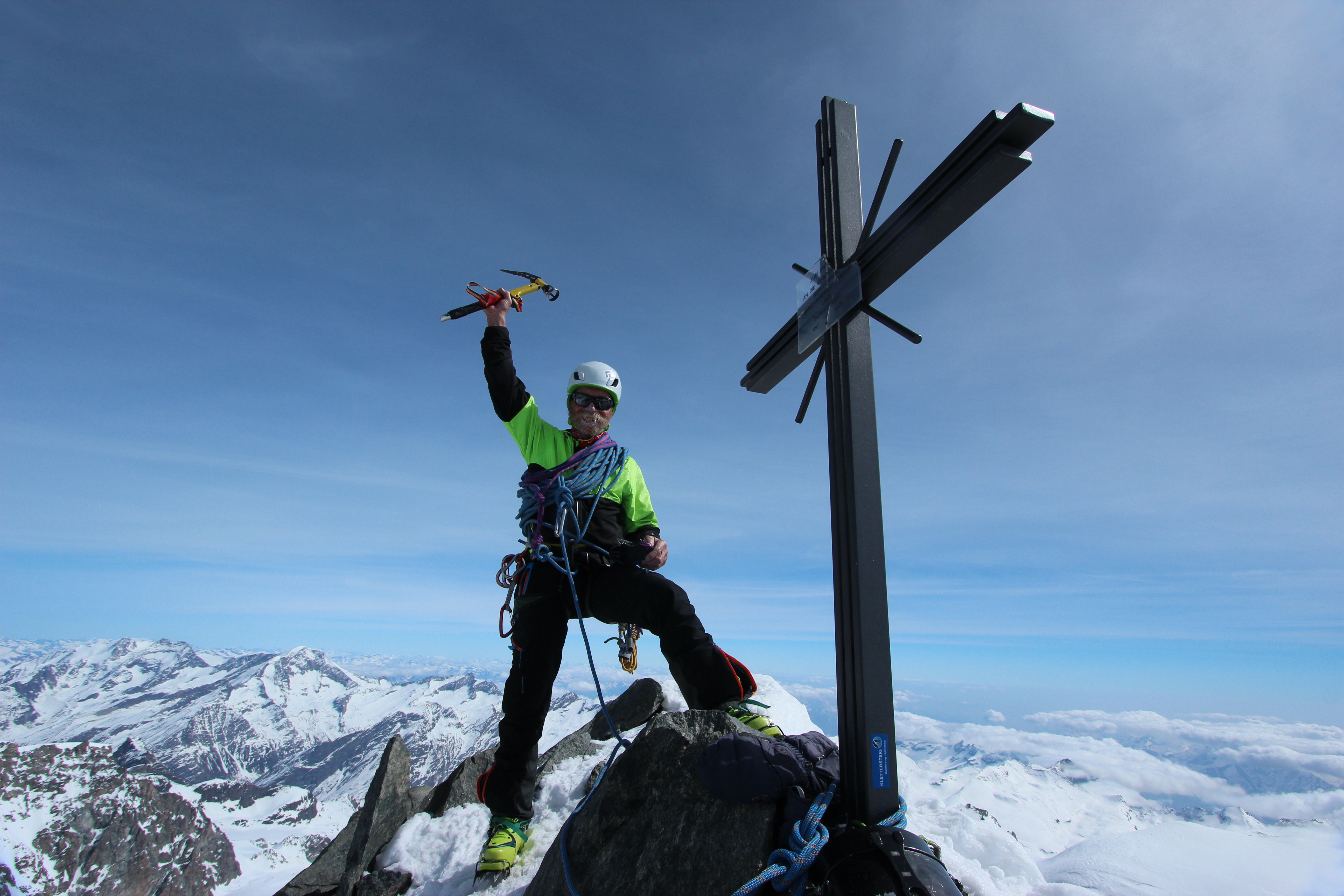 Koni on the Rimpfischhorn, 2014